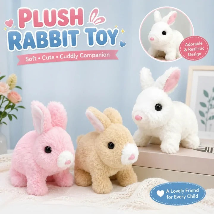 Bunny Rabbit Toy with Walking & Sound, Available in 4 Colors