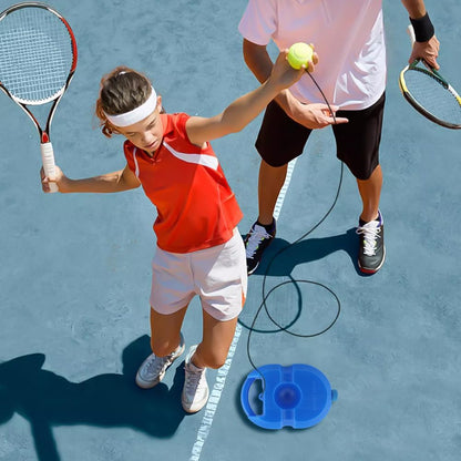 Solo Tennis Trainer Rebound Ball set with + 1 Racquet + String Ball + Fillable Base