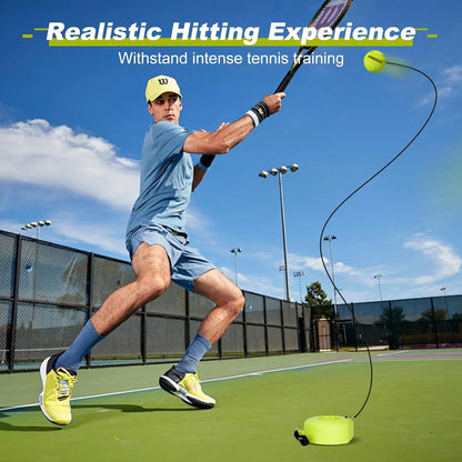 Solo Tennis Trainer Rebound Ball set with + 1 Racquet + String Ball + Fillable Base