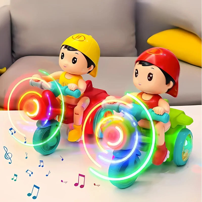 Cool Stunt Tricycle with Lights &amp; Music – Boy Rider Toy