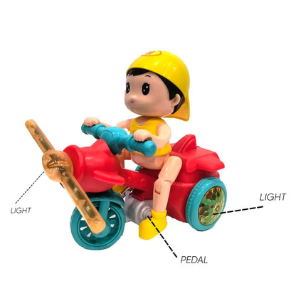 Cool Stunt Tricycle with Lights &amp; Music – Boy Rider Toy