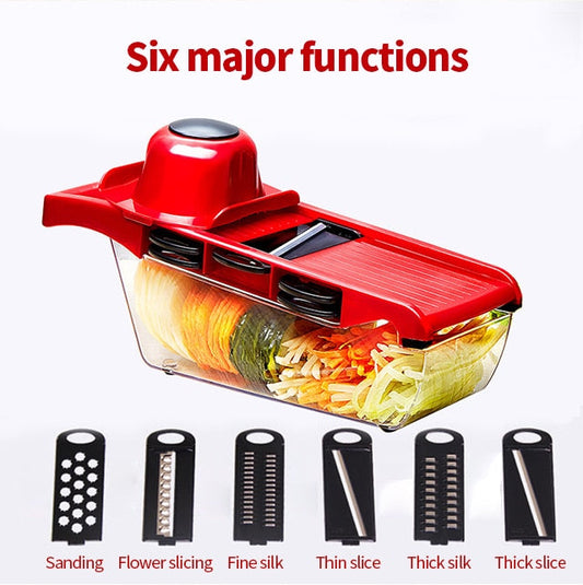 High Quality 10 in 1 Mandoline Vegetable Slicer Cutter with Box