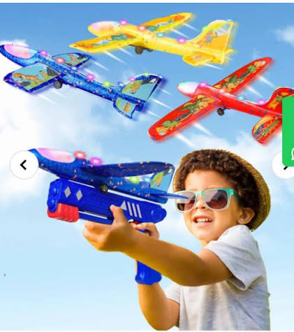2-in-1 Airplane Launcher Toy Gun For Kids