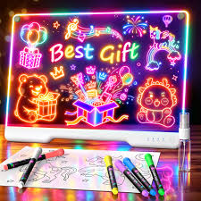 Acrylic LED Board With Colorful Night Light & Neon Pens