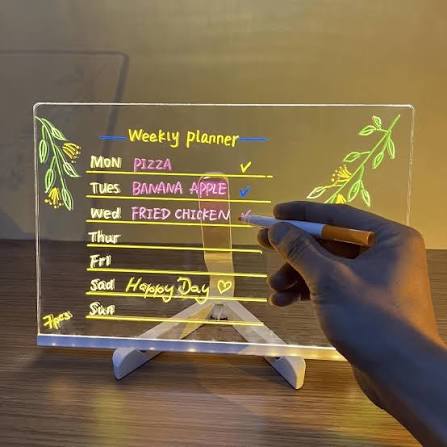 Acrylic LED Board With Colorful Night Light & Neon Pens