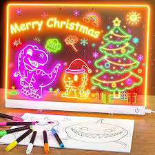 Acrylic LED Board With Colorful Night Light & Neon Pens